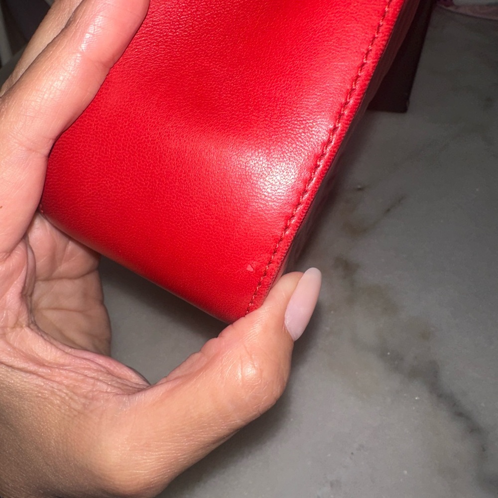 Saint Laurent Red Quilted Leather Bag - Picture 9 of 14
